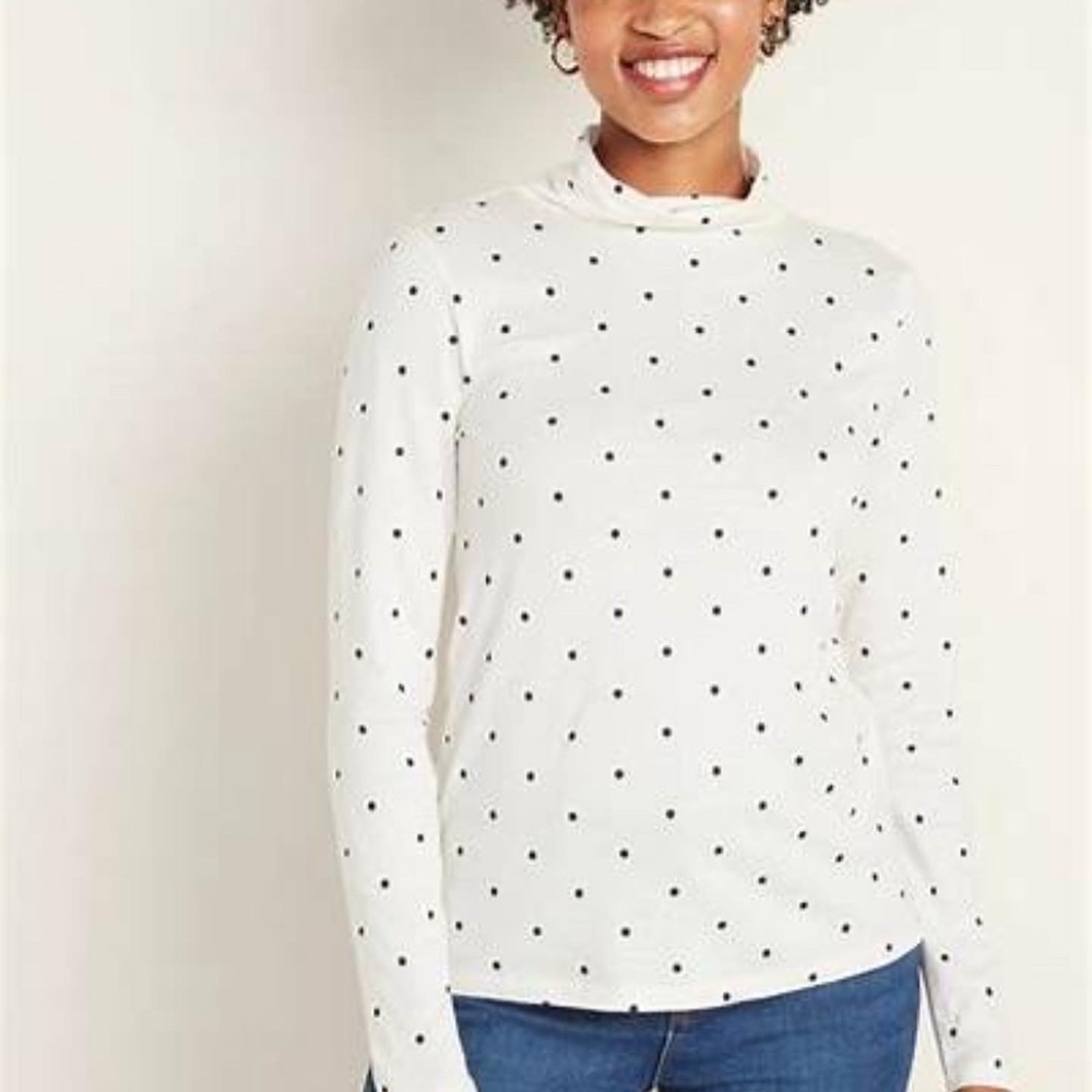 NWT! Polka Dot Turtle Neck Blouse